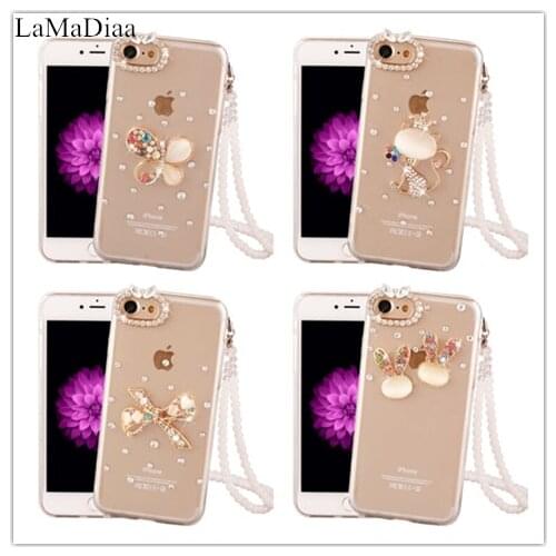 LaMaDiaa Rhinestone Case Cover For Samsung S10 S9 S8 Plus S7 Note9 Note8 Note10 Plus Diamond Soft Mobile phone Case Cover