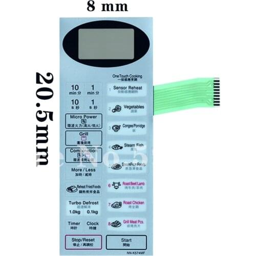 NN-K574MF microwave oven panel membrane switch touch control button motherboard accessories panel