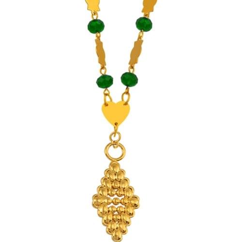 Anniyo Marshall Pendant and Ball Beads Necklaces for Womens Pacific Island Jewelry Micronesia Gifts #143606