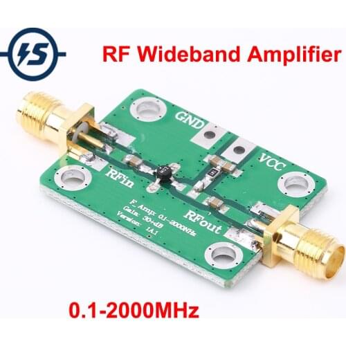 0.1-2000MHz RF Wideband Amplifier 30dB low-noise LNA Broadband Module Low-noise Amplifier LNA Development Board