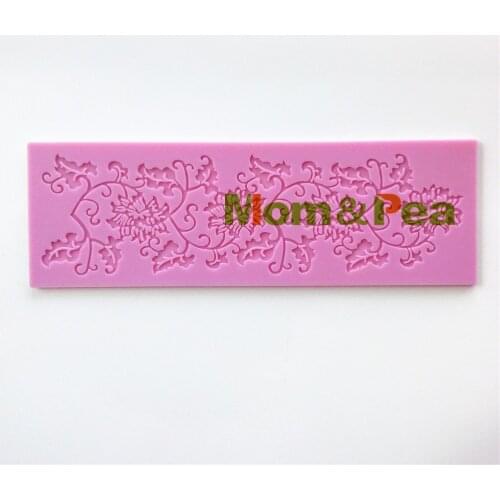 Mom&Pea GX108-111 Price For One Free Shipping Silicone Lace Mold Cake Decoration Fondant Cake 3D Mold Food Grade