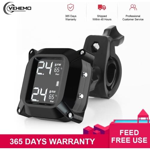 Tire Pressure Monitoring System Motorcycle TPMS Wireless Tire Pressure Monitor Motor Fat bike Bicycle Auto Tyre Alarm