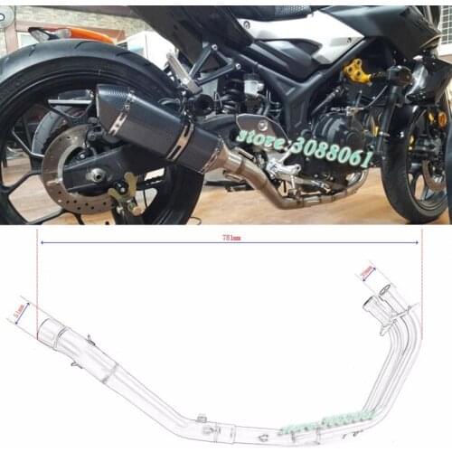 Slip On For Yamaha R25 R3 YZF-R3 2014 2015 2016 Motorcycle Exhaust Escape Modified Front Middle Link Pipe Without 51mm Muffler