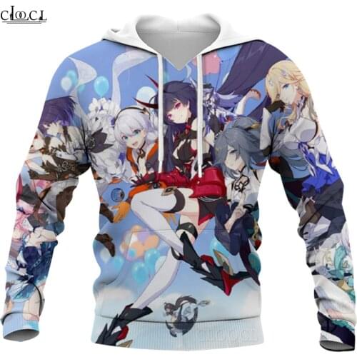 CLOOCL Popular Games Genshin Impact Hoodies 3D Printed Anime Long Sleeve Hooded Sweatshirt Men Women Streetwear Pullover