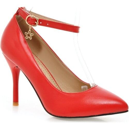 18 years in early spring the new sexy high heel with shallow mouth size code 31-45 strap shoes 18224