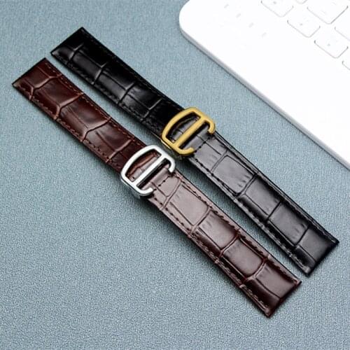 Watch Band For Tank Series Solo W6700255 Genuine Leather Watch Strap 16/18/20/22mm Bracelet For Men Watchbands