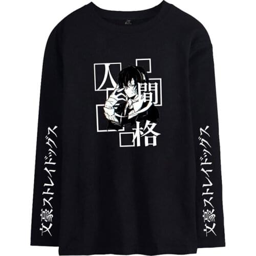 Japanese Harajuku Anime Bungo Stray Dogs T-shirts Fashion Men Women Tee Shirt Tops O-neck Long Sleeve T-shirt Sweatshirt Clothes