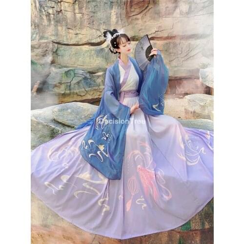 2021 women cosplay fairy costume hanfu clothing chinese traditional ancient stage dress chinese national folk dance costume