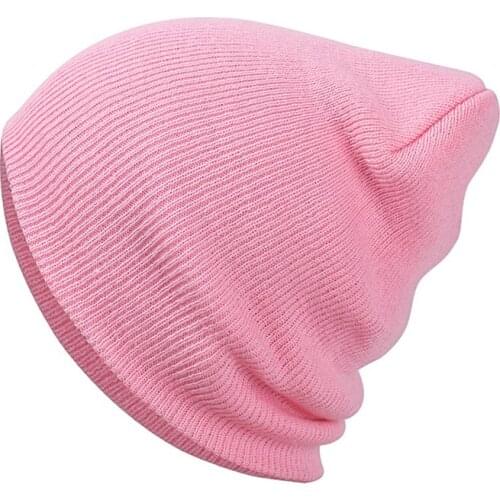Unisex Winter Outdoor Cycling Cap Hip Hop Hat Solid Warm Knitted Hat Female Casual Skullies Beanies Men Riding Woolen Hat