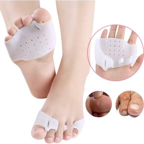 1-2Pair Silicone Toe Separators Cushion Pads Feet Straightener Hallux Valgus Bunion Corrector Orthopedic Foot Pedicure Tools
