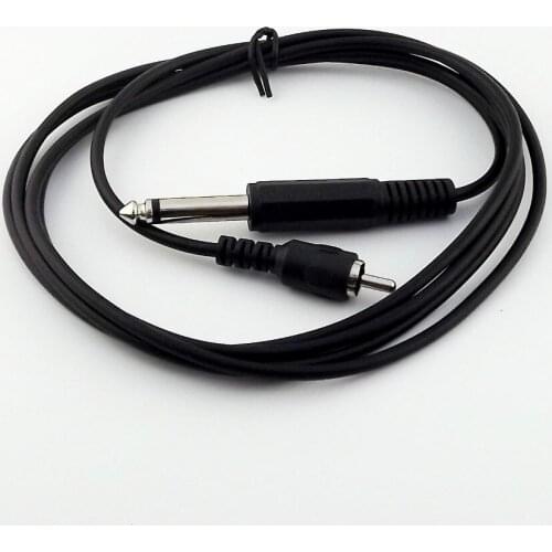 1pc 6.35mm 1/4" Mono Male Plug to RCA Male AUX Audio Adapter Cable Converter 1.8m