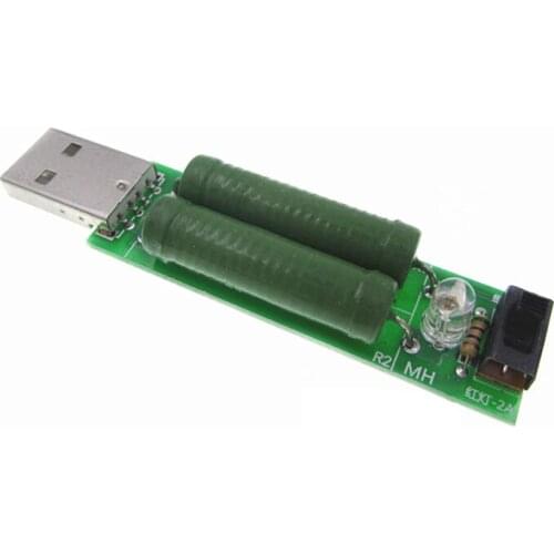 1pcs/lot USB mini discharge load resistor 2A/1A With switch 1A Green led, 2A Red led