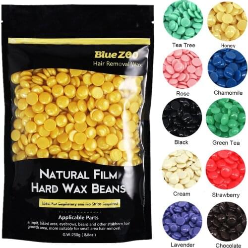 250g Hot Hard Wax Beans Hair Remover Bikini Face Arm Leg Eyebrow Full Body Removal Tool with Stick Depilatory Bean Women or Men