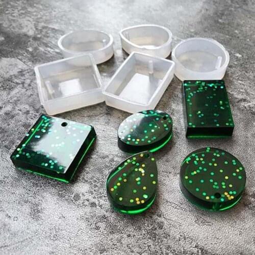 5Pcs Silicone Mold Handmade Dried Flower Resin Casting DIY Jewelry Making Tool