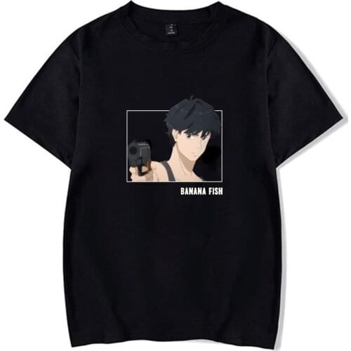 Banana Fish Hot Anime T-shirt O-neck Short Sleeves Loose Unisex
