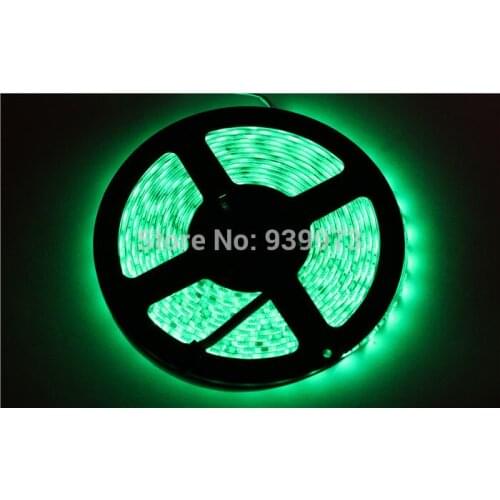 FREE SHIPPING 5M single color green blue white warm white yellow 12V LED Strip 5050 60LEDs/M 5050 300 led waterproof led strip