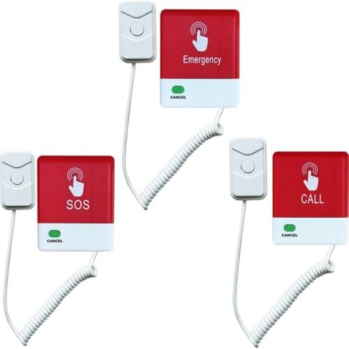 10pcs Wireless Alert Call Help White Button Guest Call for Hospital Restaurant Nursing Home