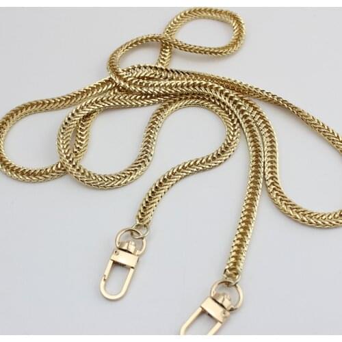 120cm Silver, Gold 7mm Metal Chains Shoulder Straps for Small Handbags Purses Bags Strap Replacement DIY Handle Accessories