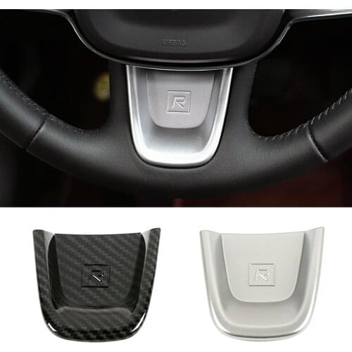 For Volvo XC40 2019 2020 2021 Steering Wheel Switch Button Frame Cover Trim Carbon Fiber Color Silver ABS Sticker