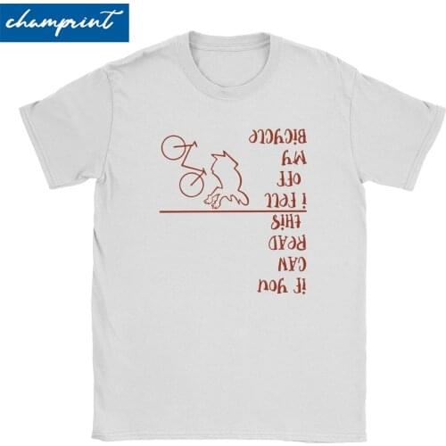 I Fell Of My Bicycle T Shirt for Men Women Cotton Vintage T-Shirt Badum Badum La Linea Lineman Cartoon Tees Plus Size Clothes