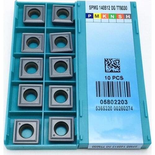 10 pieces of lathe parts tools SPMG140512 DG TT9030 U drilling and milling cutter carbide insert turning tool SPMG 140512