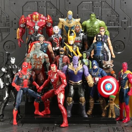 16cm Marve Avengers 3 Super Hero Action Toy Figure Model Infinite War Captain America Iron Man Figure Dolls Toys Children Gifts