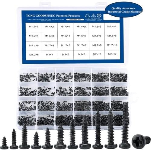 Mini Screw laptop computer screw Phillips Screw kit Round Pan Head Tapping Thumb Screws Set M1.2 M1.4 M1.5 M1.7 M2