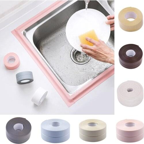 Sink Sticker Mildew-Proof Waterproof Repair Tape Sealing Strip Kitchen Shower Seam Gap Corner Borders Sealing Tape 3.2m * 2.2cm