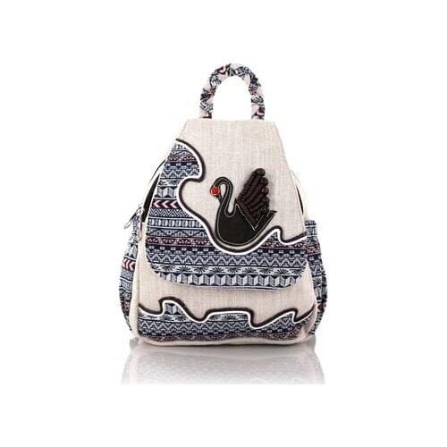 New original animal string appliques women shopping backpacks!Nice bohemian prints zipper&hasp backrack Top Casual lady backruck