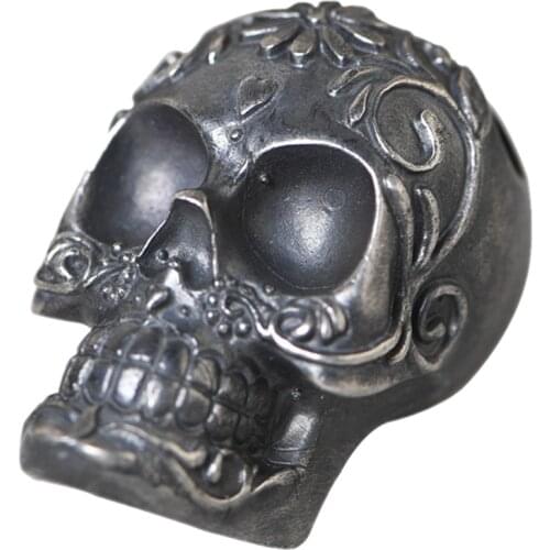 BOCAI New Real Solid Pure S925 silver jewelry retro skull necklace pendant fashion mens set pendant with necklace