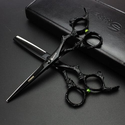 6-inch hairdressing scissors suit barber shop hair scissors modeling tools professional thin scissors barber scissors set