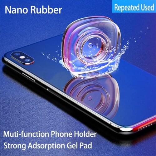 Portable Magic Lama Nano Rubber Pad Universal Multi-Function Mobile Phone Holder For IPhone X Xs Max Xr 8 Fixate Gel Pad Sticker