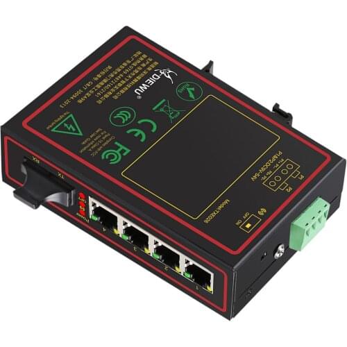 Industrial Switch 10/100M 5 Port Ethernet Switch Rj45 Network Switch Build in Signal Enhance VLAN Switch