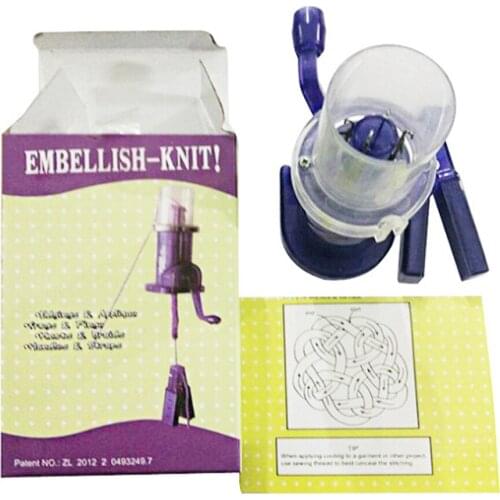 Hand-Braided Rope Device Creative Hand-Operated Embellish-Knit Knitting Machine Spool Knitter Ornament Craft Bracelet Weave Tool