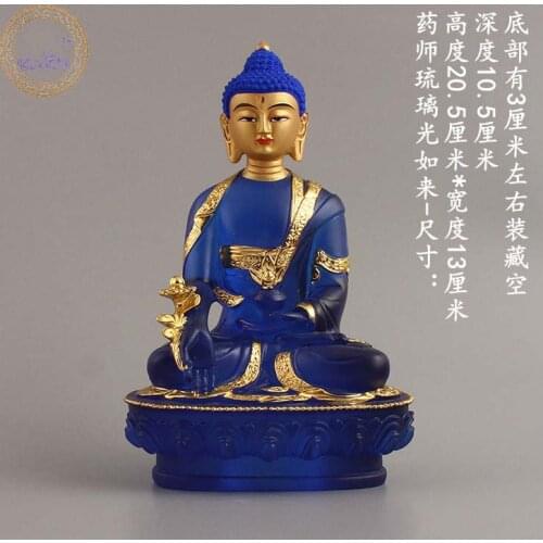 Southeast Asia home Store SAFE GOOD LUCK Talisman Amitabha Sakyamuni Medicine Tathagata Buddha FENG SHUI Sculpture statue