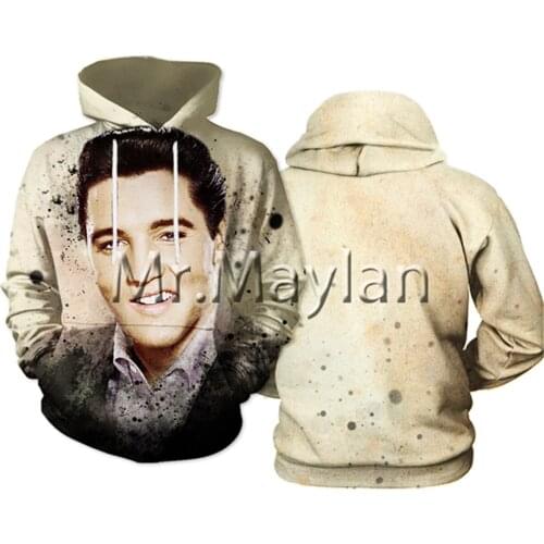 The King Elvis Presley 3D Print Hoodies Men/women hiphop streetwear outwear Fans Vintage Hood Sweatshirts Jacket Top Clothes RT8