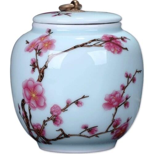 Traditional Chinese Vintage Retro Jingdezhen Ceramic Tea bottles jars & boxes Storage Decoration Tea Jars