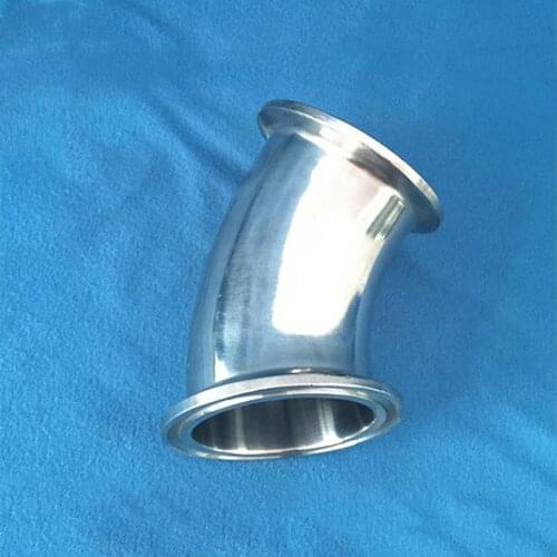 1.5" Tri Clamp x 32mm 1-1/4" Pipe OD SUS 304 Stainless Steel 45 Degree Elbow Sanitary Fitting Home Brew Beer Wine