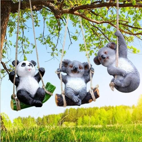 Garden decoration small ornaments animal simulation koala resin pendant resin sculpture outdoor yard craft landscape