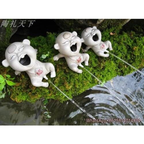 Water fountain decoration/aquarium fish tank accessories/creative ceramics peeing Fuwa landscape bonsai home landscaping