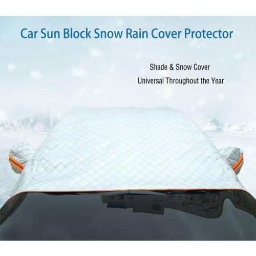 Waterproof Car Windshield Rear View Mirror Cover RV Camper Van SUV UV Sun Shade Droppings Snow Rain Thickened Blocker Protector