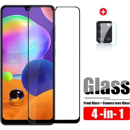 4 in 1 Protective Glass For Samsung A31 Camera Len Glass On The Galaxy A31 Screen Protector Galax A 31 SM-A315F Glas Film 6.4"