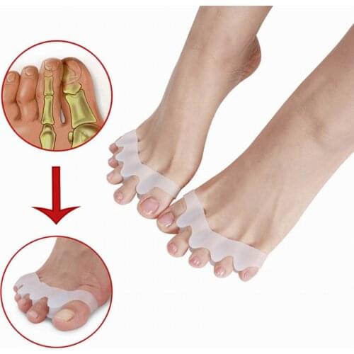 1 Pairs Toe Separators Gel Silicone Bunion Corrector Straightener Spreader Foot Care Tool Hallux Valgus Pro Massager Corrctor