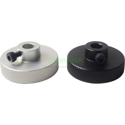 1pcs black 5mm/6.36mm/8mm/14mm NEMA 17/23 motore aluminum jog knob hand wheel for 42 / 57 / 86 stepper motor wheel