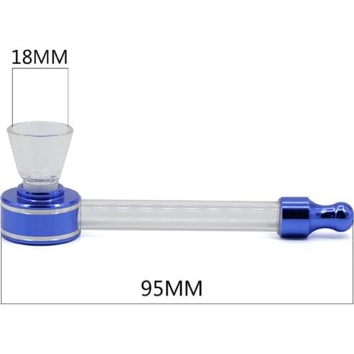 1 Pcs New Fashion Flat Glass Pipes Portable Creative Smoking Pipe Herb Tobacco Pipe Grinder Filter Smoke Cigarette Holder