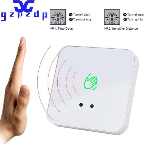 DC12V 24V Access Control Infrared Sensor Switch Self-resetting Exit Button Non-contact Door Opening Switch