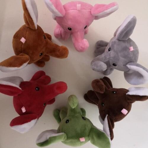 6pcs/Lot 13cm New Elephant Stuffed Plush Toy Elephant Dolls Soft Toys Baby Animals Mini Doll for Baby Gift Cartoon Small Pendant