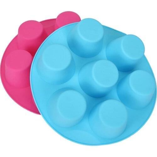 7 Cavities Silicone Muffin Cupcake Baking Pan Safe KitchenCraft Cake Cup Chocolate Liners Baking Jelly Mold For Cocina Accesorio