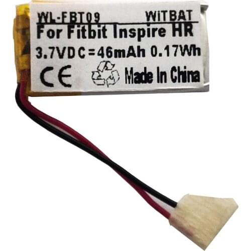 3.7V 46mAh Battery for Fitbit Inspire HR Sports bracelet battery Li-Polymer Rechargeable Accumulator Replaceable