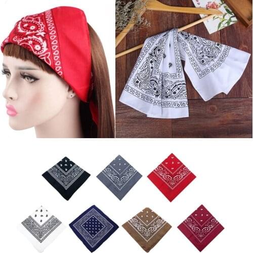 Unisex Cotton Bandana Headwear Head Scarf Headband Mixed Color 55x55cm